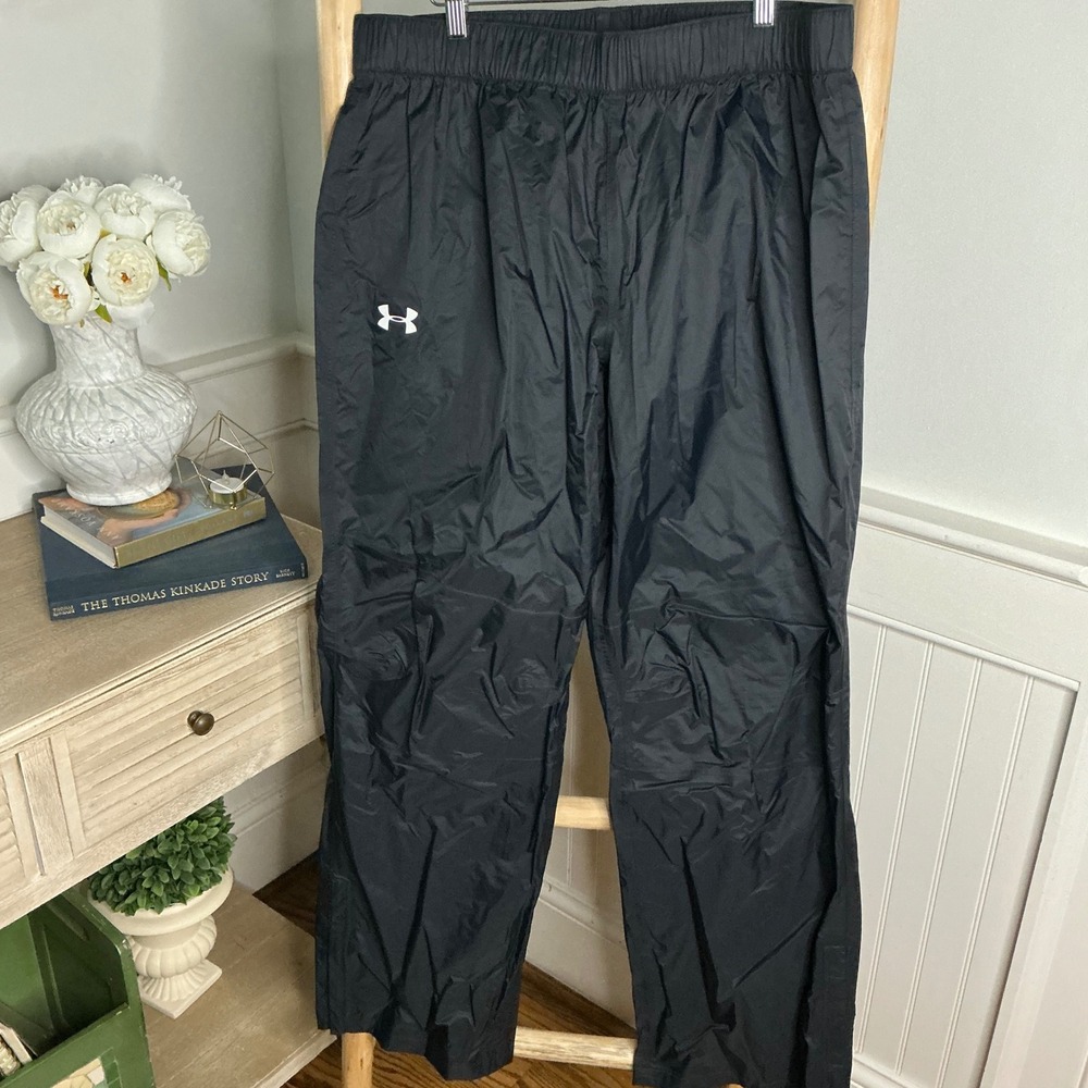 Under Armour Storm Rain Pants Mens XL Black Waterproof Ripstop 1261124 NEW